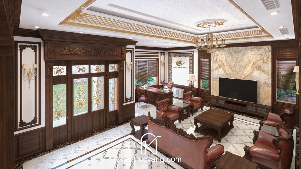 thiết kế nội thất tân cổ điển mang lại cho không gian cảm giác sang trọng, quý phái và vương giả
